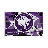 Los Angeles Gladiators 3'x 5' Banner in Purple - Front View