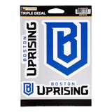 Boston Uprising 3-Pack Decals in Blue - Front View