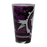 Los Angeles Gladiators 16oz Sublimated Pint Glass in Purple - Front View