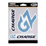 Guangzhou Charge 3-Pack Decals in Blue - Front View