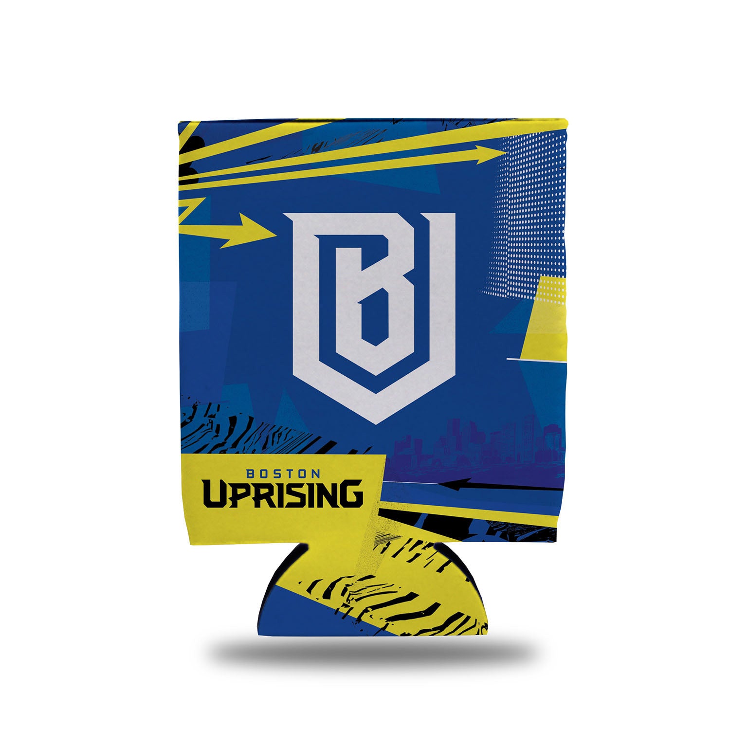 Boston Uprising Can Cooler in Blue - Front View