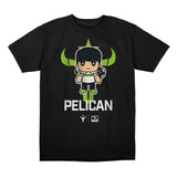 Houston Outlaws PELICAN Chibi Player T-Shirt - Front View