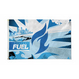 Dallas Fuel 3'x 5' Banner in Blue - Front View