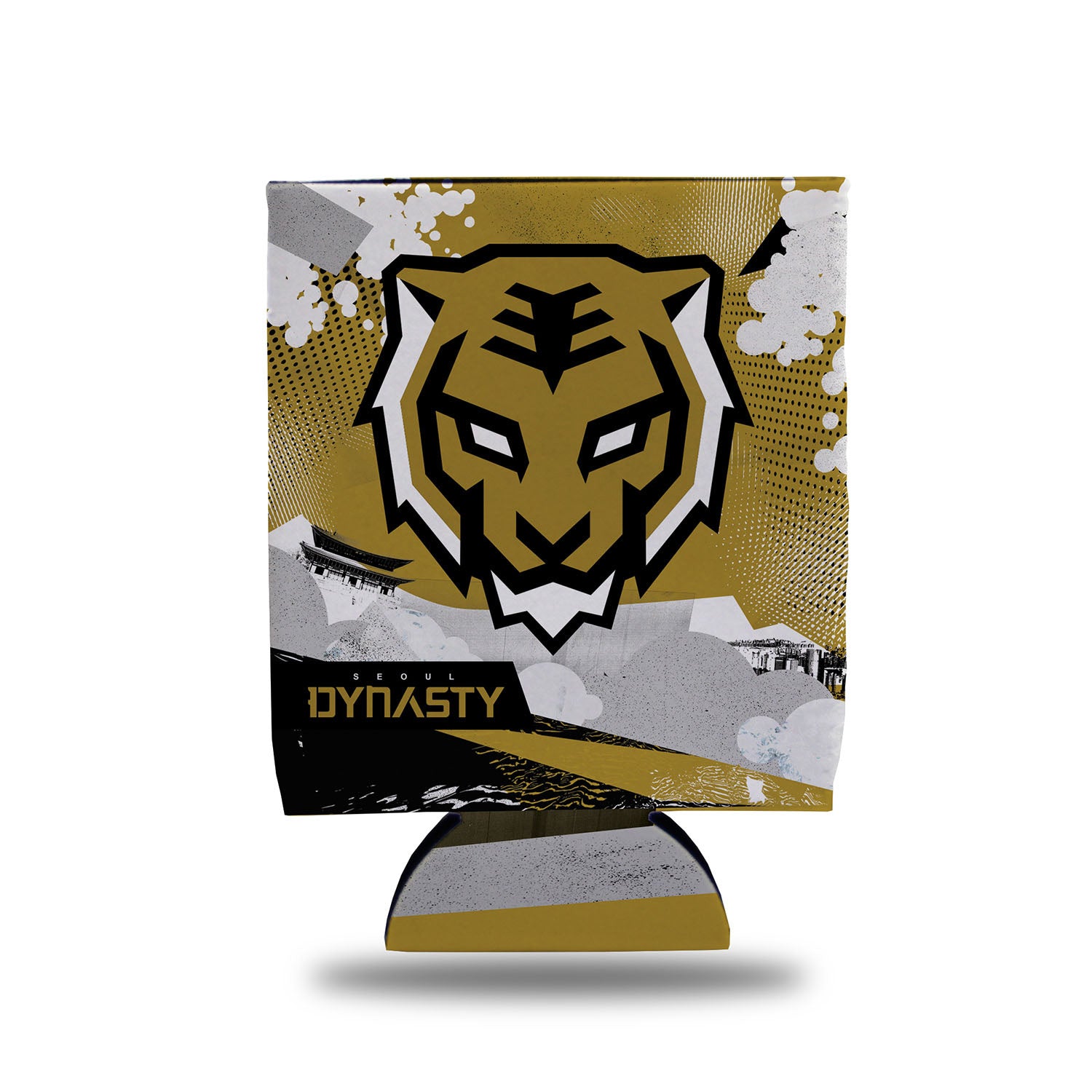 Seoul Dynasty Can Cooler in Yellow - Front View