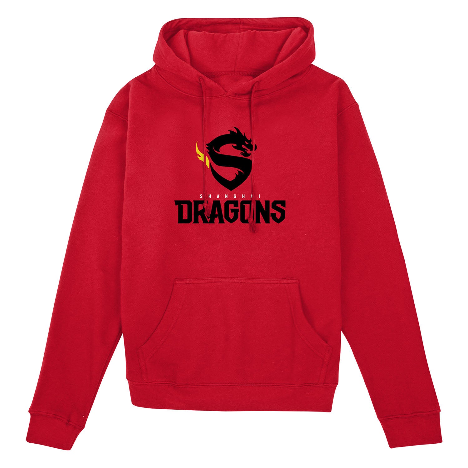 Shanghai Dragons Red Logo Hoodie - Front View