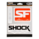 San Francisco Shock 3-Pack Decals in Black - Front View