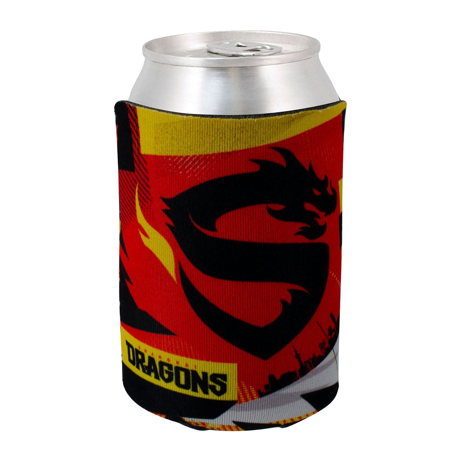 Shanghai Dragons Can Cooler in Red - Front Can View