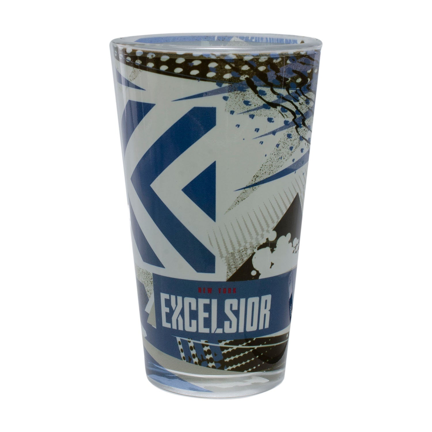 New York Excelsior 16oz Sublimated Pint Glass in Blue - Left View