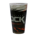 San Francisco Shock 16oz Sublimated Pint Glass in Black - Back View