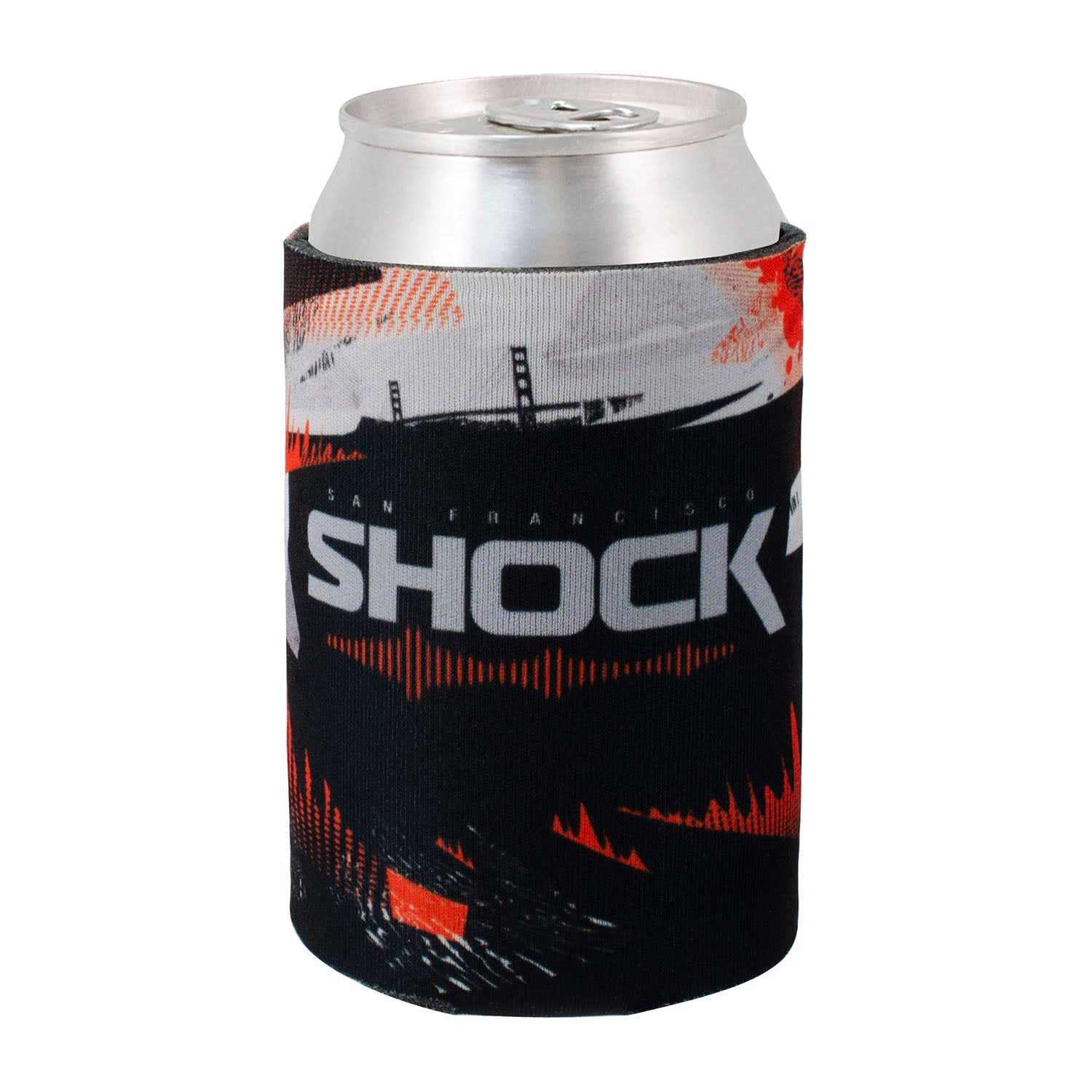 San Francisco Shock Can Cooler in Black - Front Can View