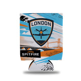 London Spitfire Can Cooler in Blue - Front View