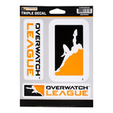 Overwatch League 3-Pack Decals in Black - Front View