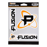 Philadelphia Fusion 3-Pack Decals in Black - Front View
