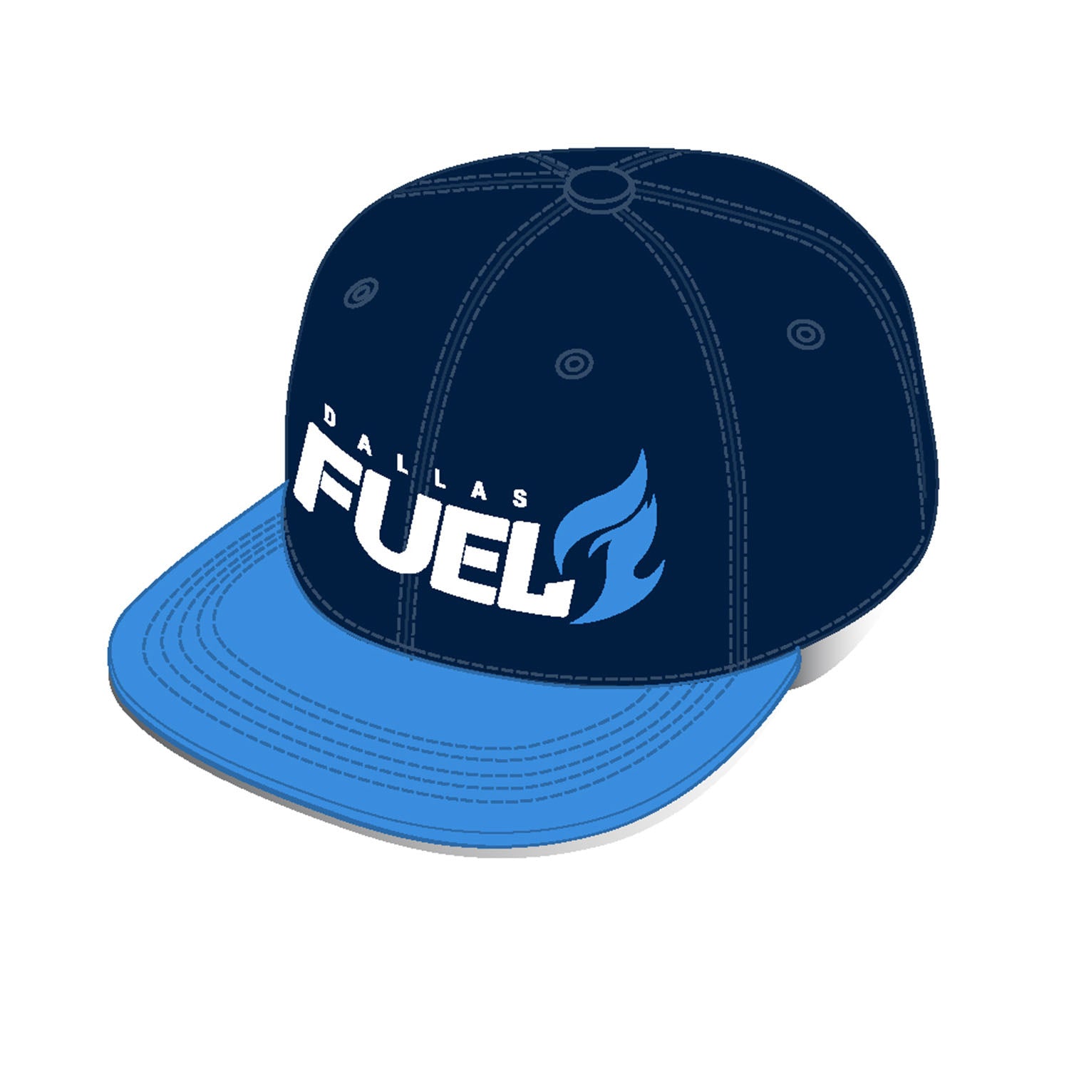 Dallas Fuel Blue Snapback Hat - Left View