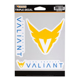 Los Angeles Valiant 3-Pack Decals in Yellow - Front View