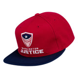 Washington Justice Red Snapback Hat - Left View