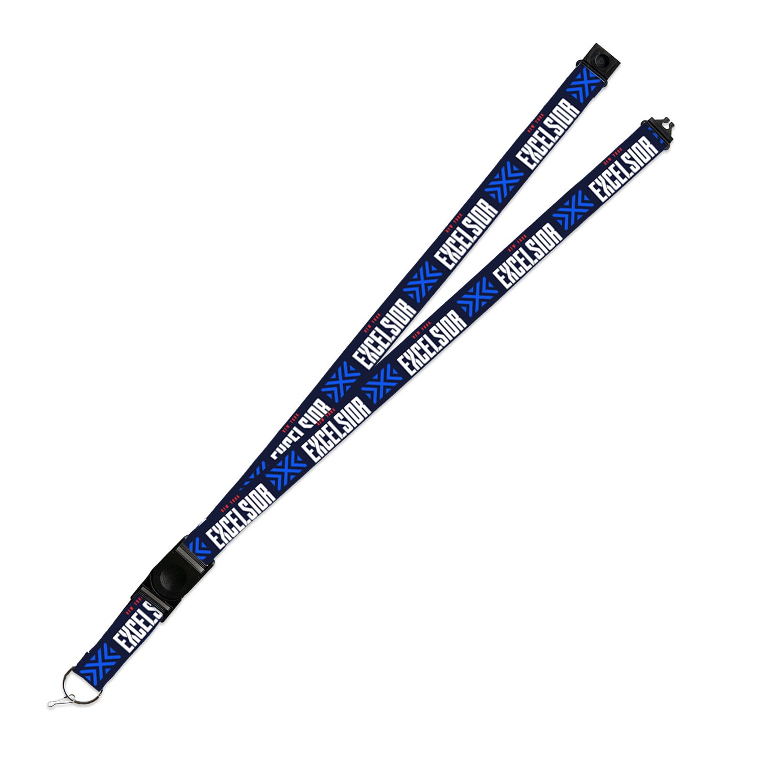 New York Excelsior Lanyard in Blue - Front View