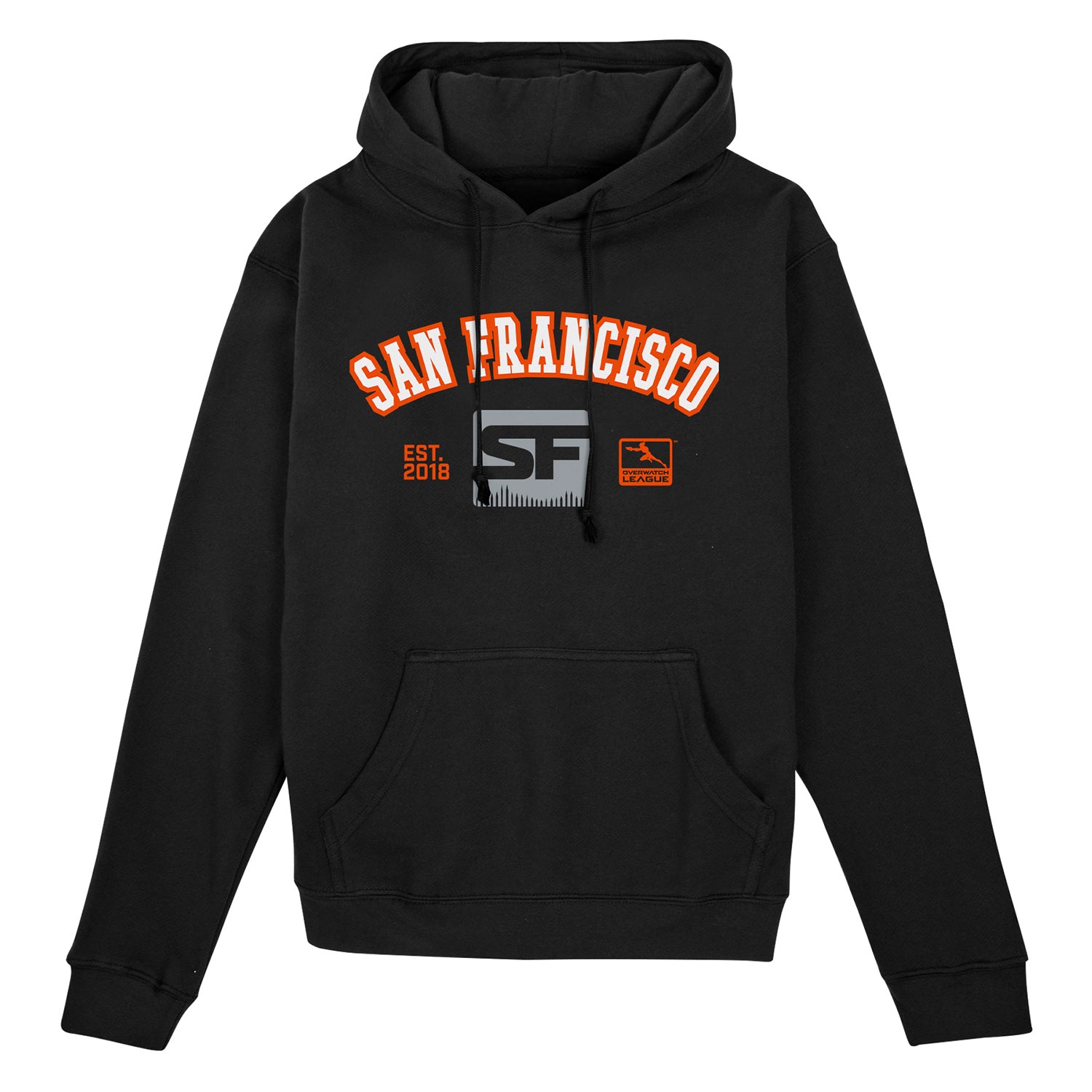 San Francisco Shock Black Collegiate Hoodie - Front View