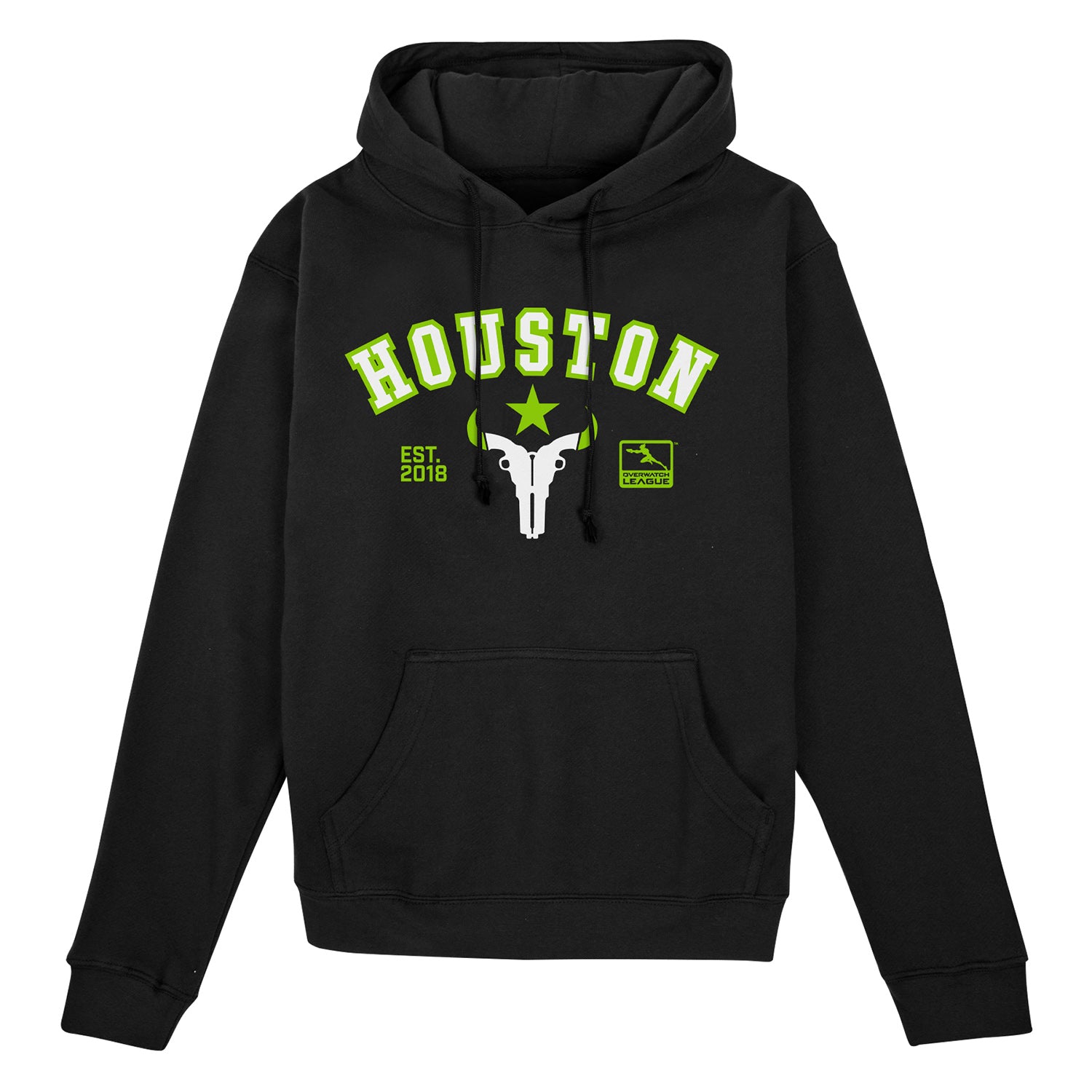 Houston Outlaws Black Collegiate Hoodie - Front View