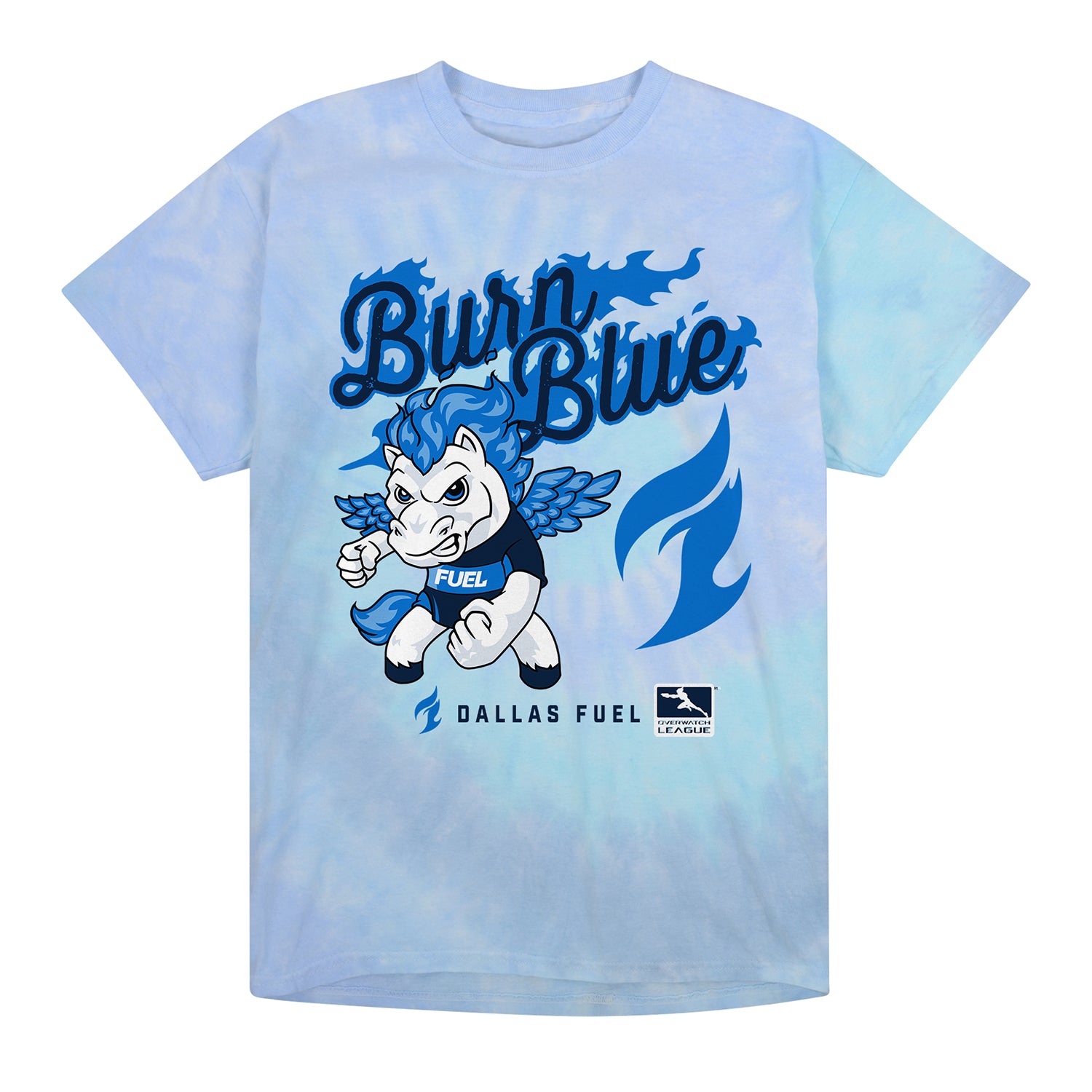 Dallas Fuel Tie-Dye Chibi Mascot T-Shirt - Front View