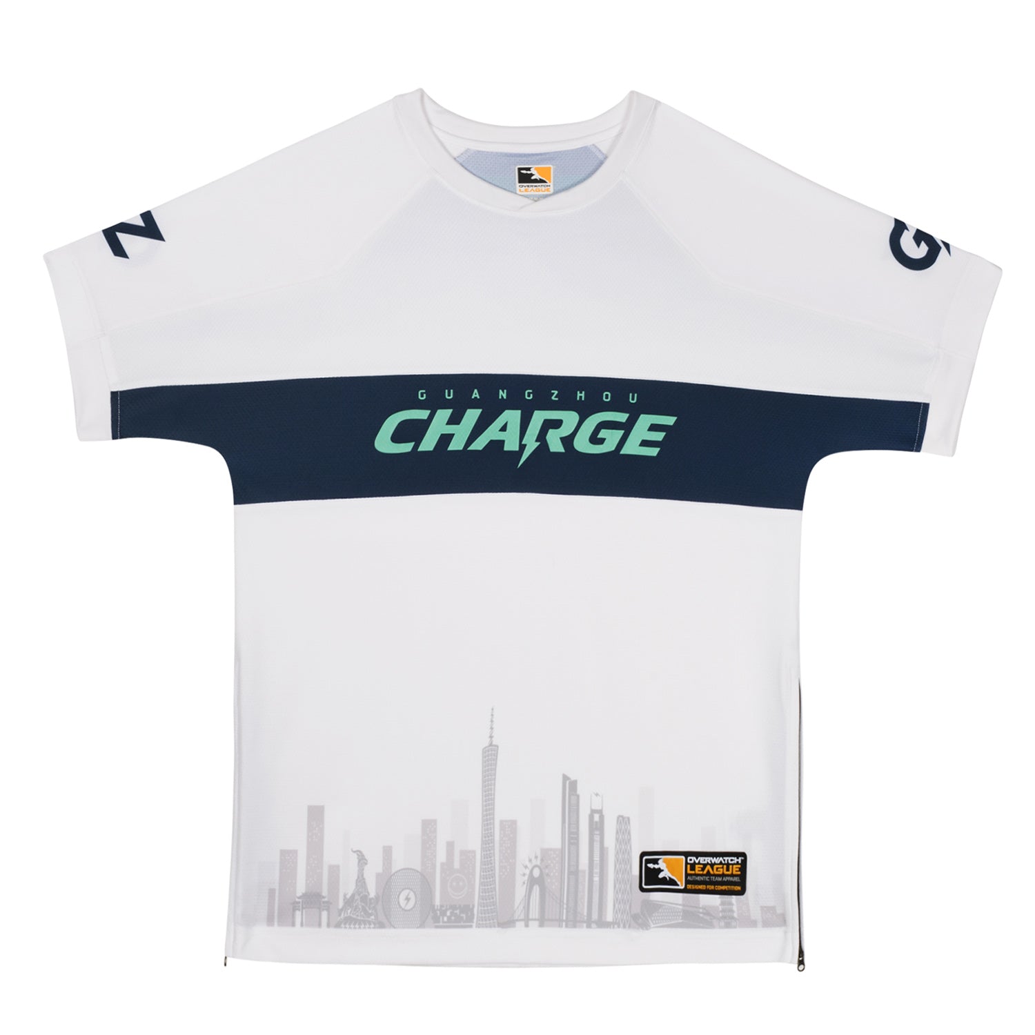 Guangzhou Charge White 2023 Pro Jersey - Front View